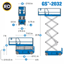 Genie GS-2032 Electric Slab Scissor Lift 20ft