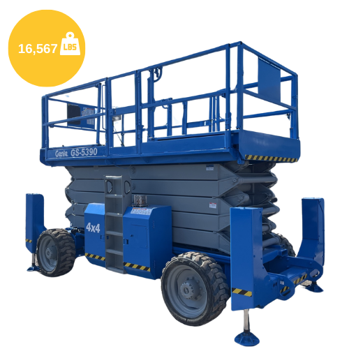 [GS5390] Electric Scissor Lift Platform 53ft 4x4 Dual Fuel Genie GS-5390